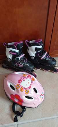 Patins em linha + capacete