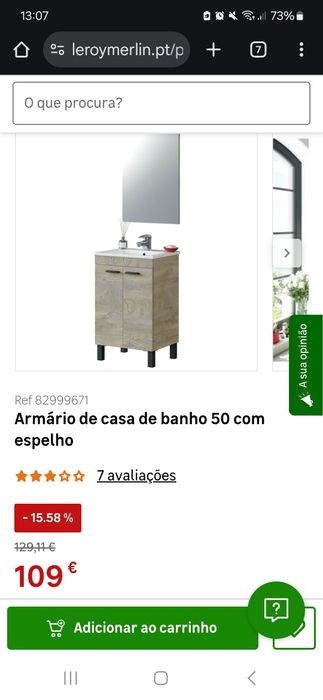 Movel casa de banho com espelho