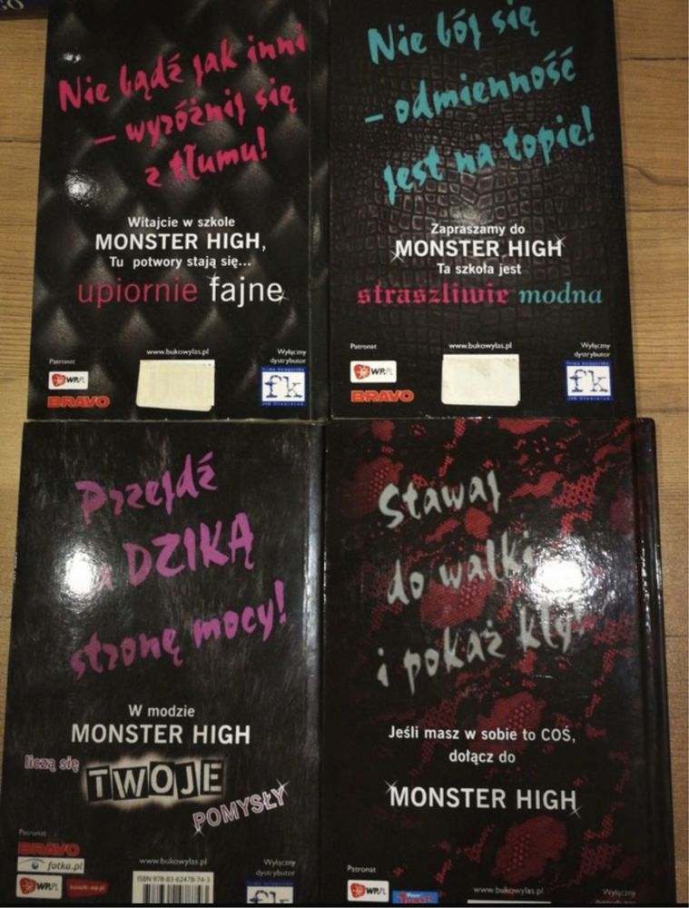 Monster high seria ksiazek ksiazki