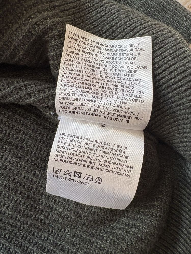 Sweter męski zielony elegancki C&A rozmiar M bawełna