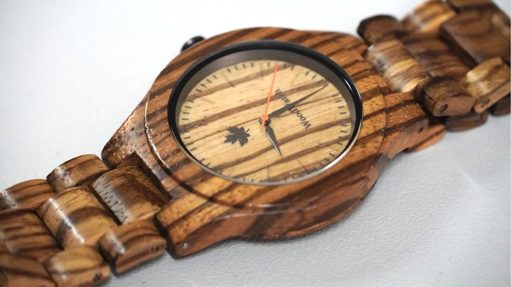 Drewniany zegarek Woodwatch oryginalny męski Deborah z drewna