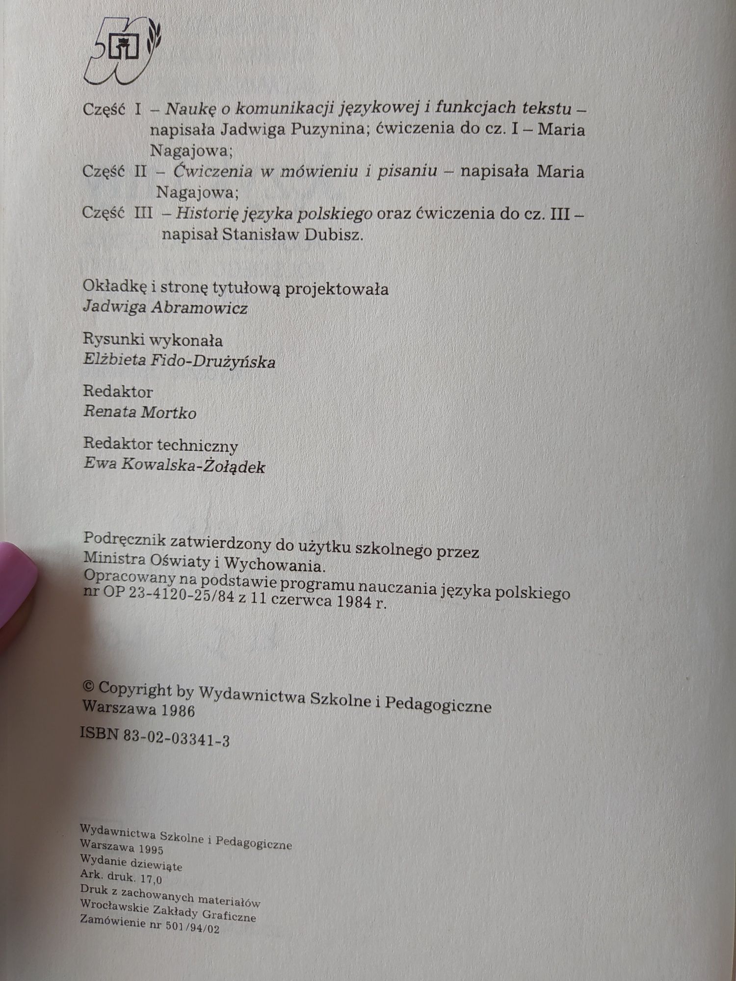 Język polski podręcznik Dubisz Nagajowa Puzynina