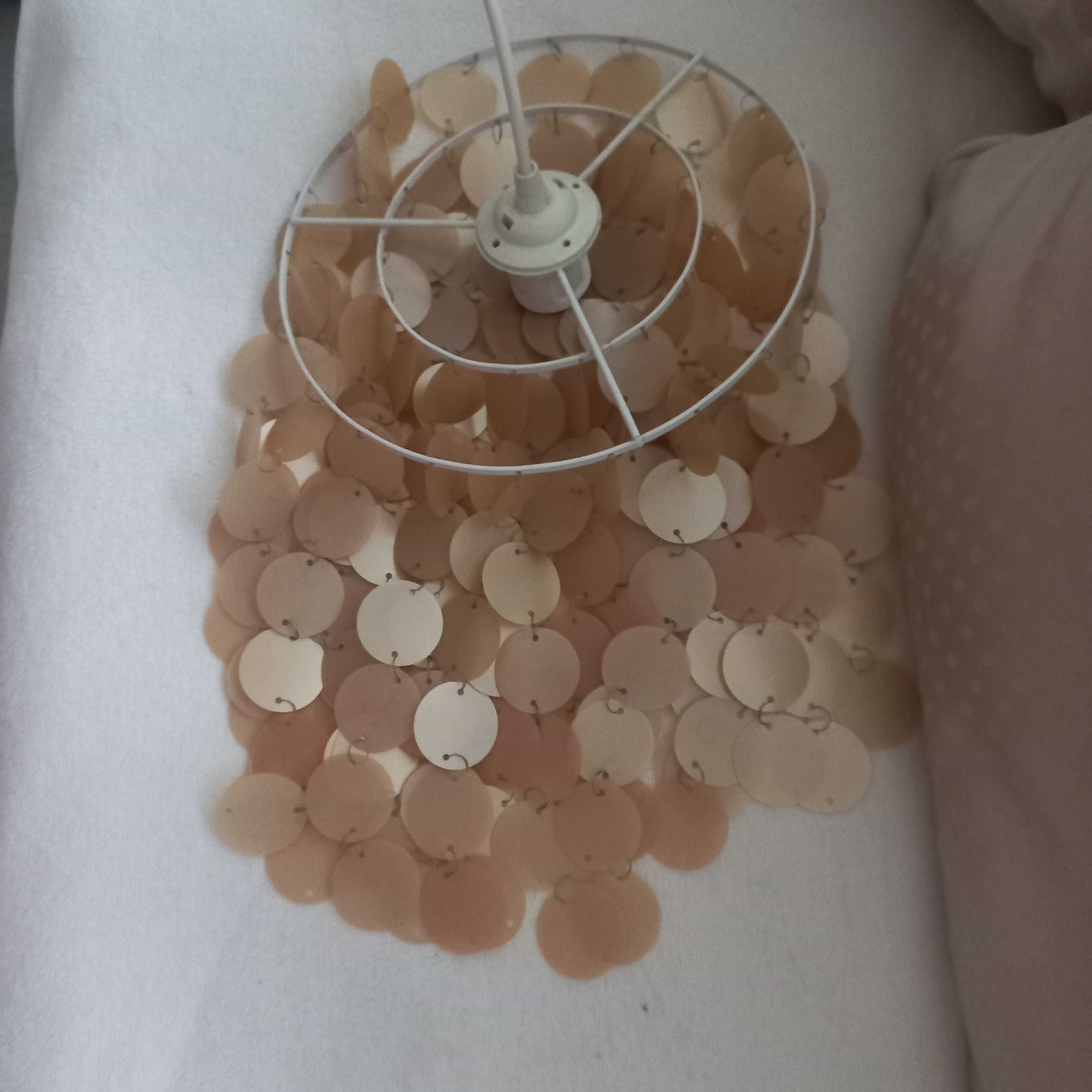 Żyrandol młodzieżowy złoty/ krem