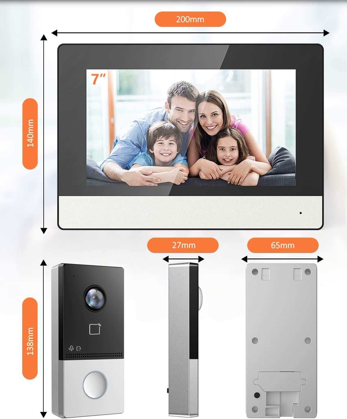 Vídeo Porteiro Hikvision * WiFi * PoE * Ecrã Tátil * 7 Polegadas