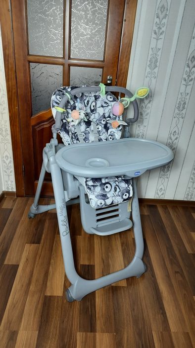 ‼️Chicco Polly magic relax з новим чохлом стільчик дитячий для годуван