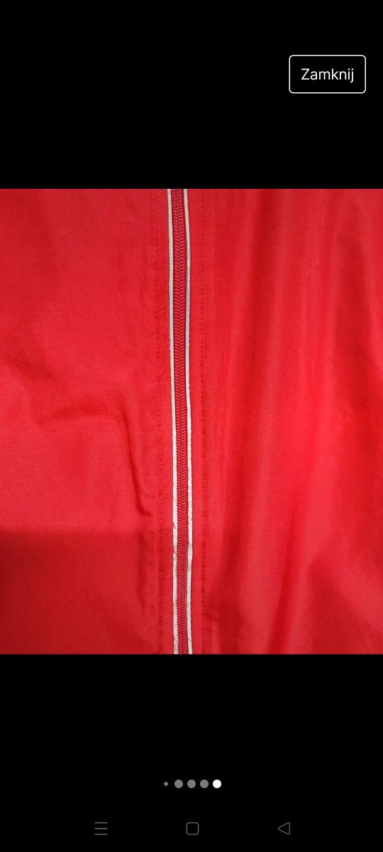 Czerwona męska bluza sportowa kamizelka wiatrówka rozmiar L kurtka