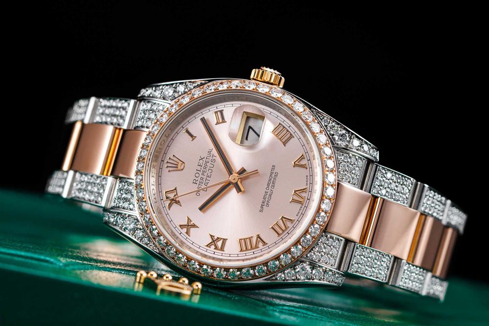 Zegarek Rolex 36mm z diamentami