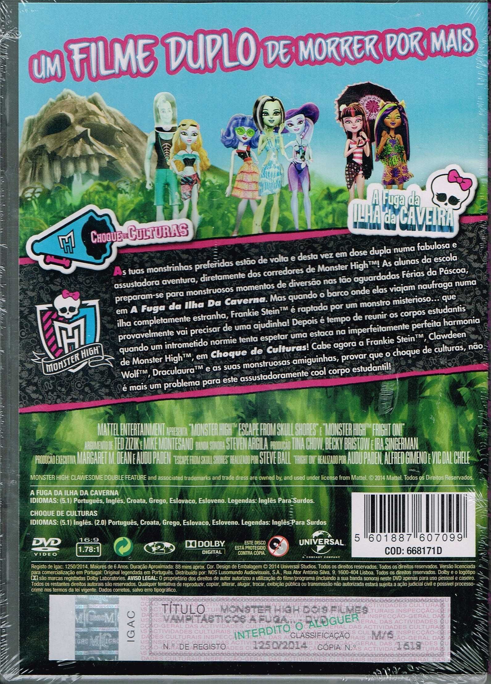 Pack 2 Filmes em DVD: Monster High - NOVO! A Estrear! SELADO!