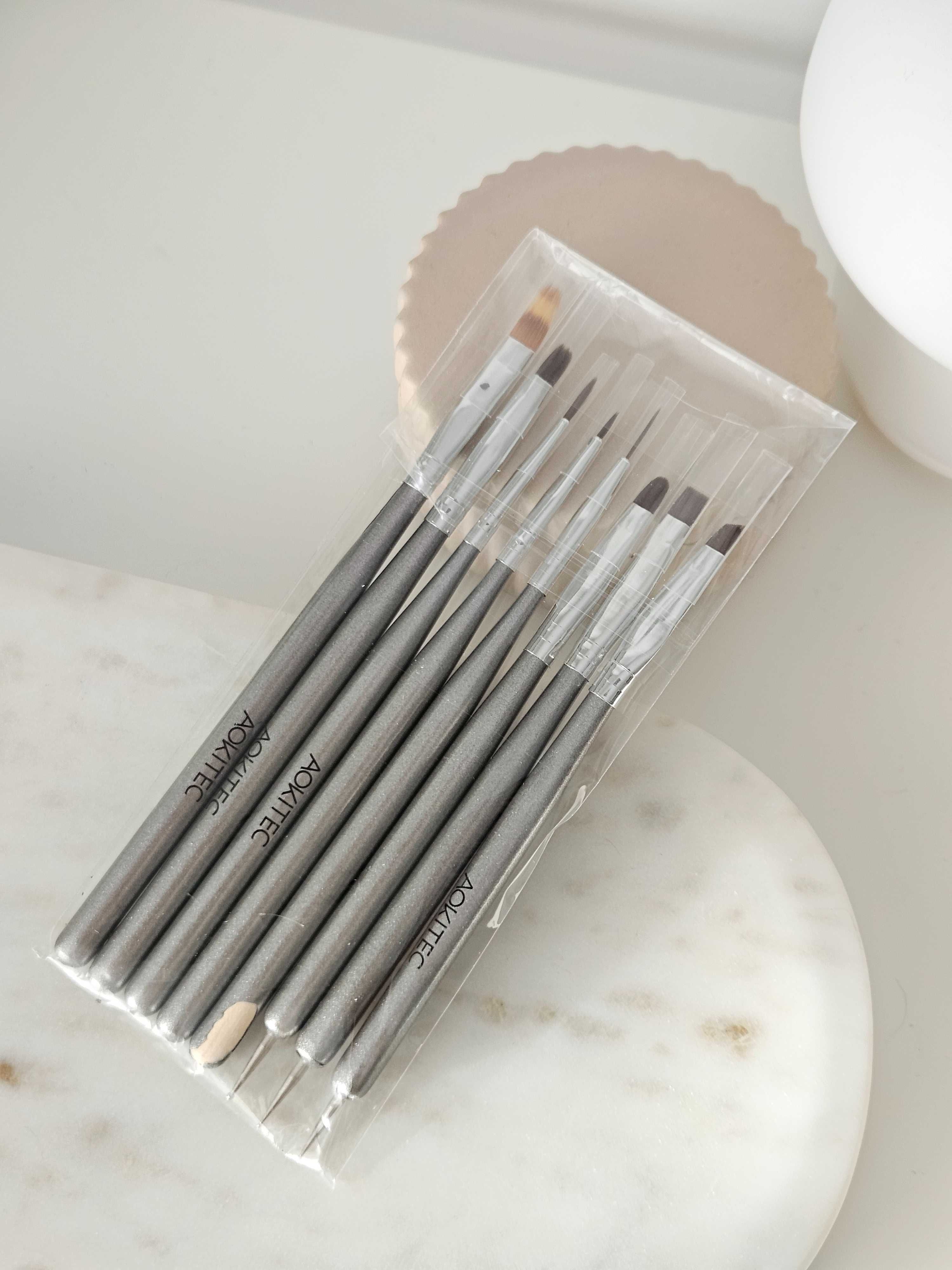 8 sztuk pędzli do paznokci Aokitec manicure do zdobienia hybryd