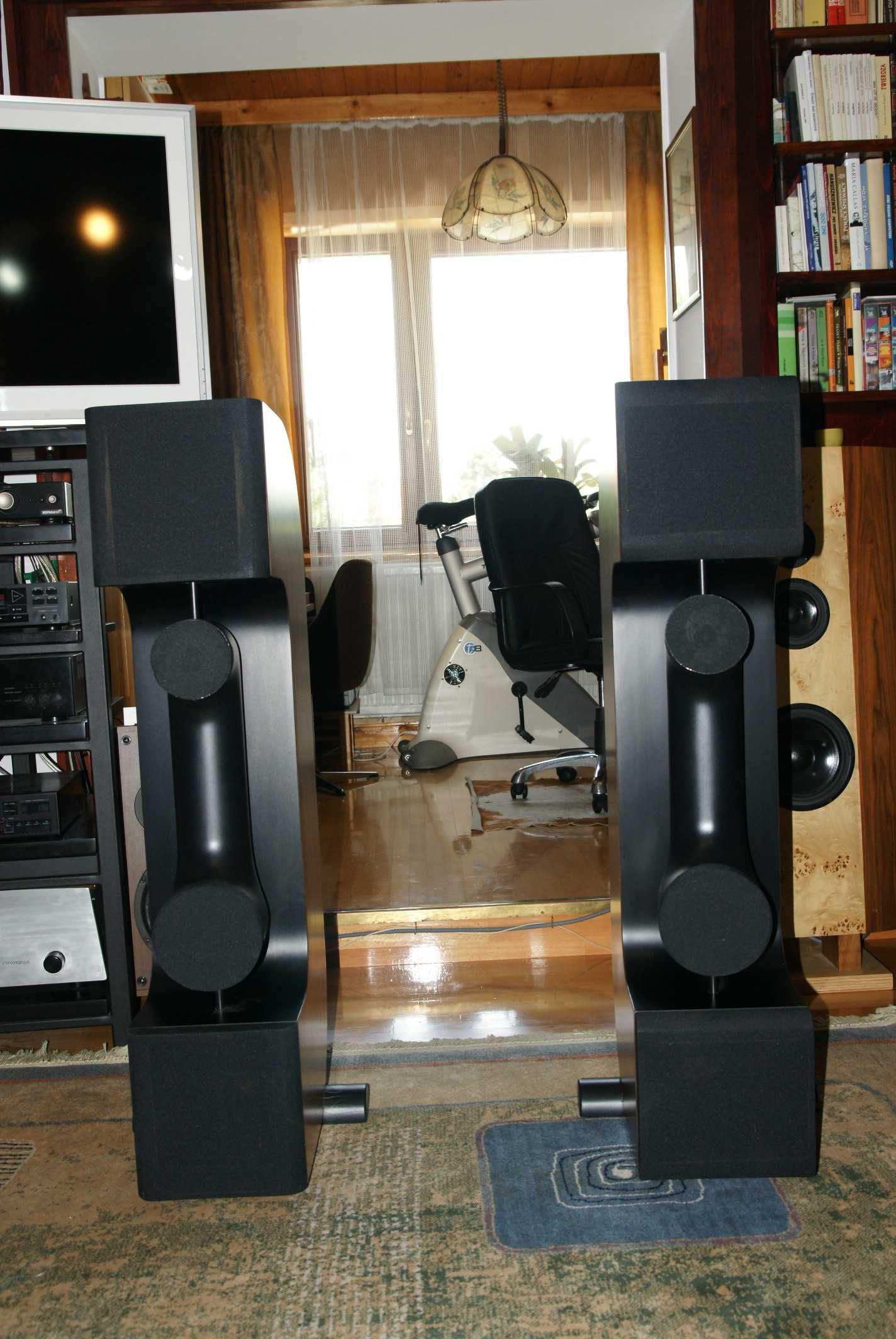 Piękne kolumny Synthese 2, linia transmisyjna, 25 Hz w dole, 87 dB