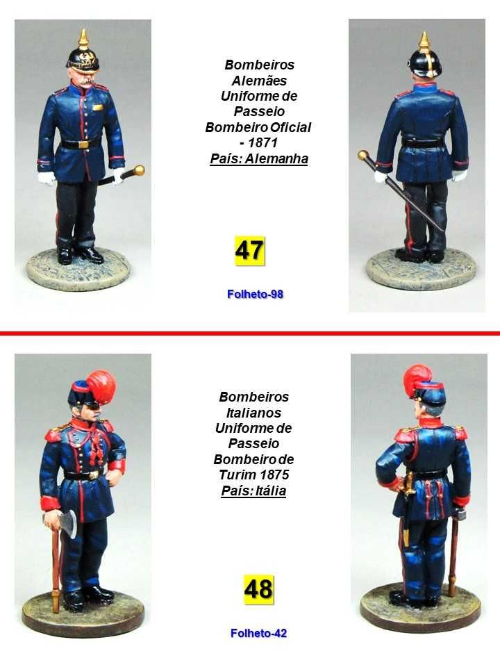 Bombeiros/48 - figuras de chumbo "3" pintados á mão