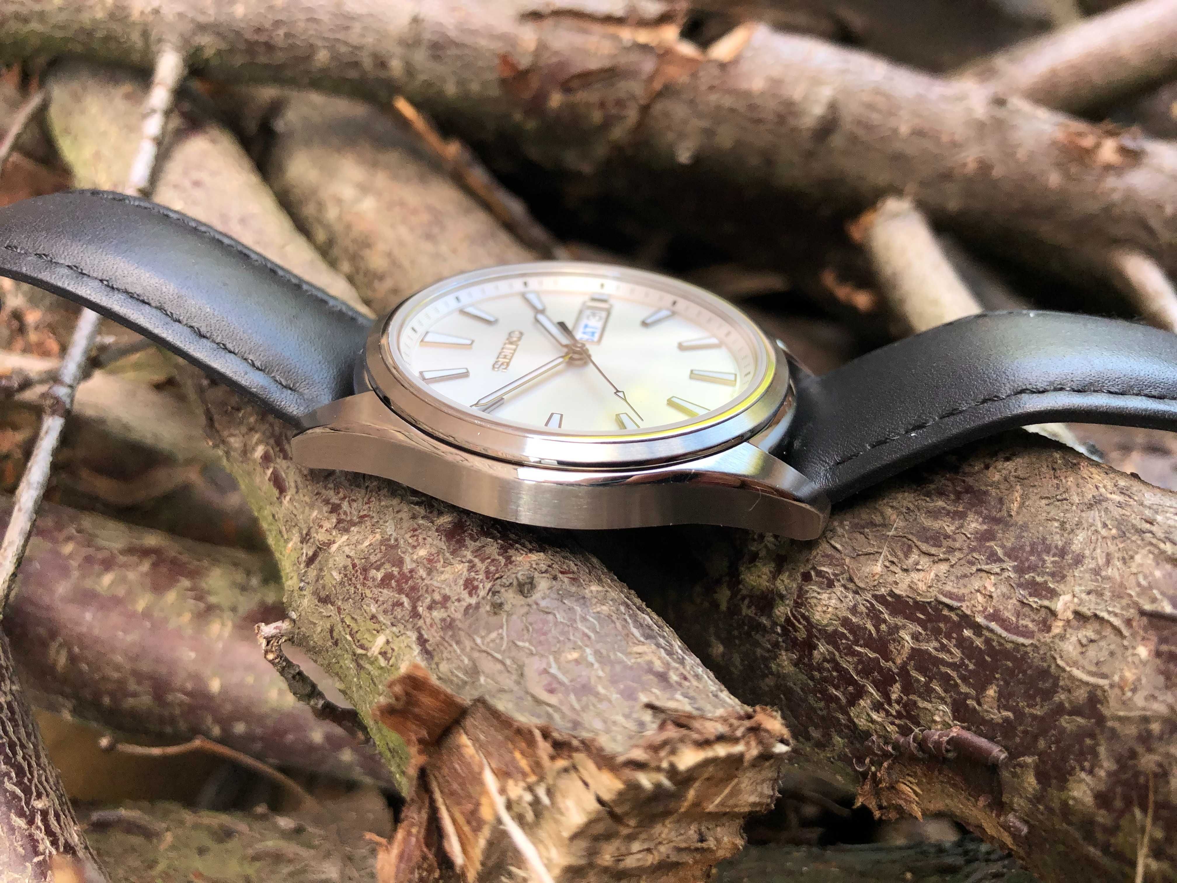 Zegarek Seiko Classic szafir 100m | klasyk na co dzień i garniturowiec