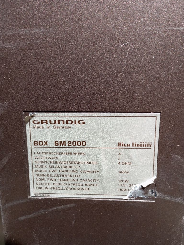 Kolumny Grundig BOX SM2000 VINTAGE