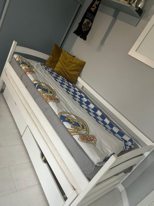 Łóżko podwojne białe