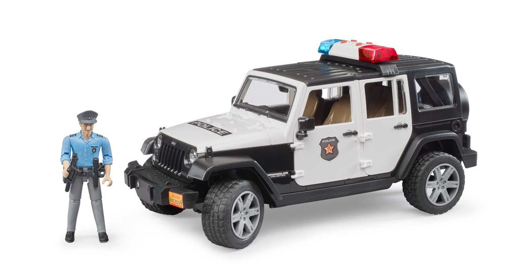 PREZENT ZABAWKA Bruder 02526 Jeep Wrangler Policja USA z Policjante