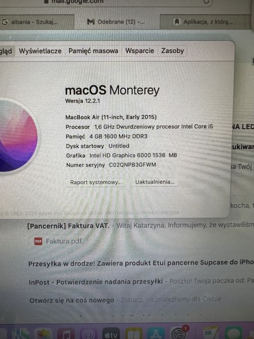 Mac book air 11 2015