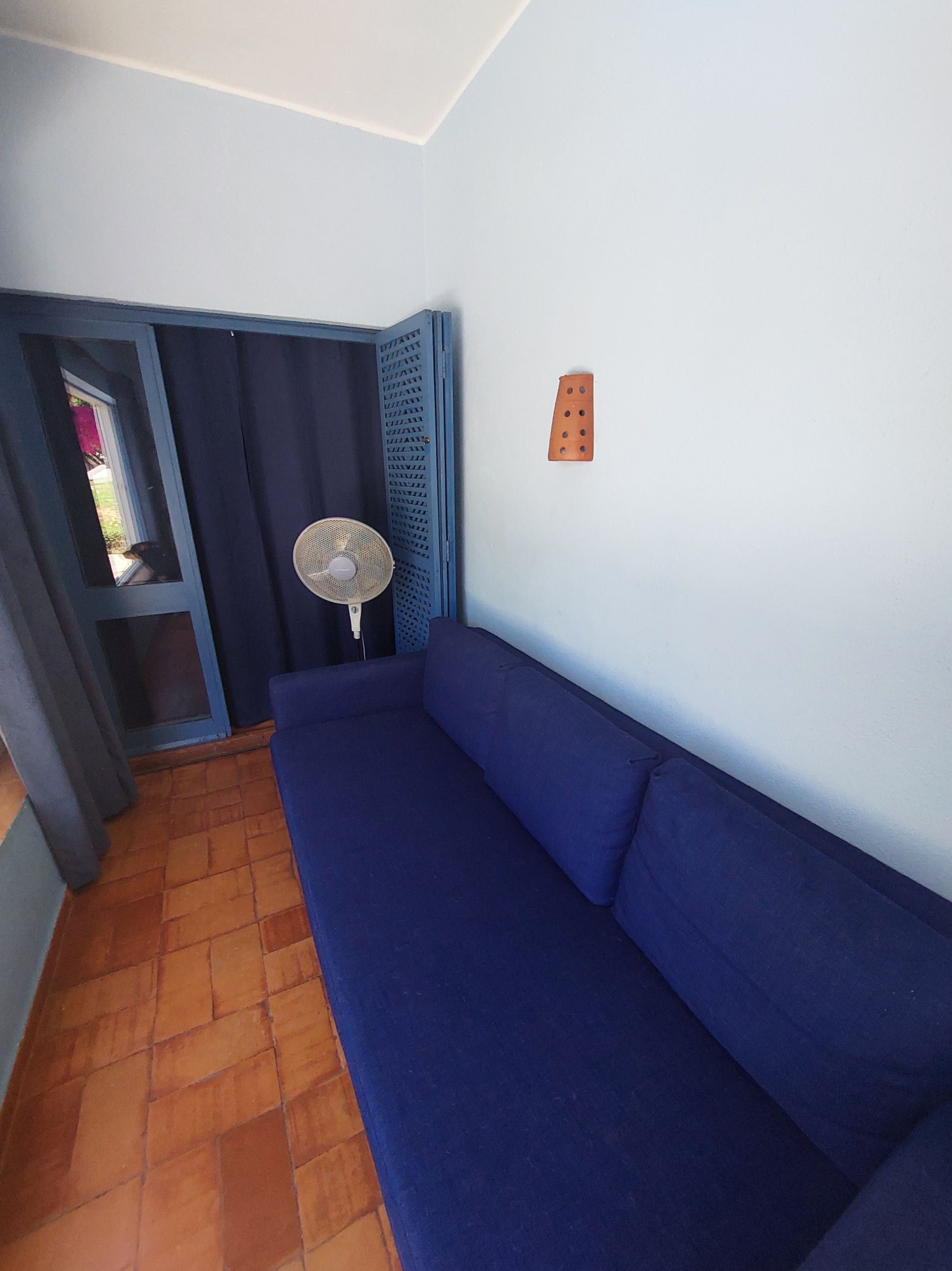 Sofá-cama azul 3 lugares / COMO NOVO