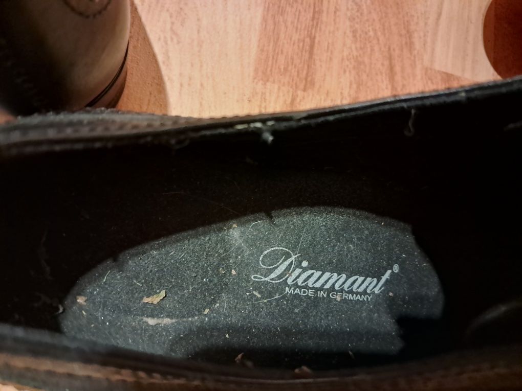 Buty czarne męskie ze skóry
