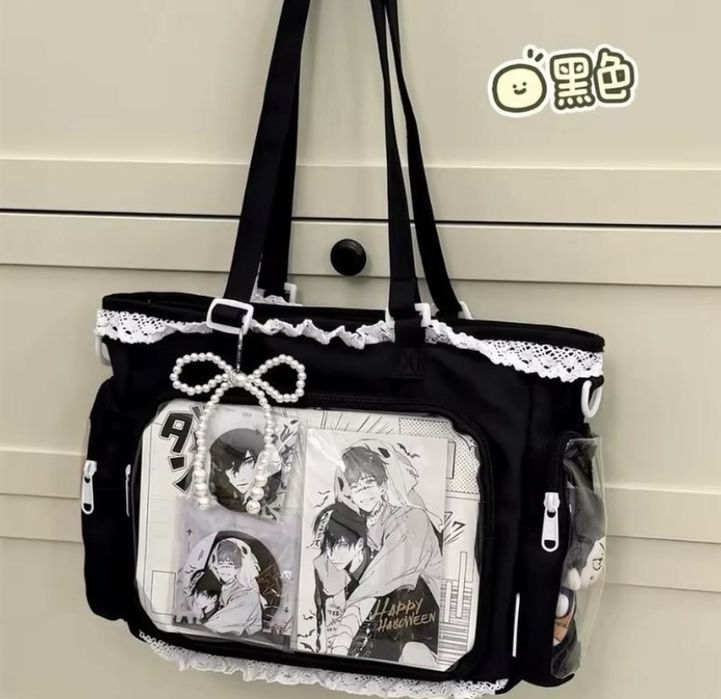 Сумка с брелком , прозрачные карманы ita bag Лолита цены в описании
