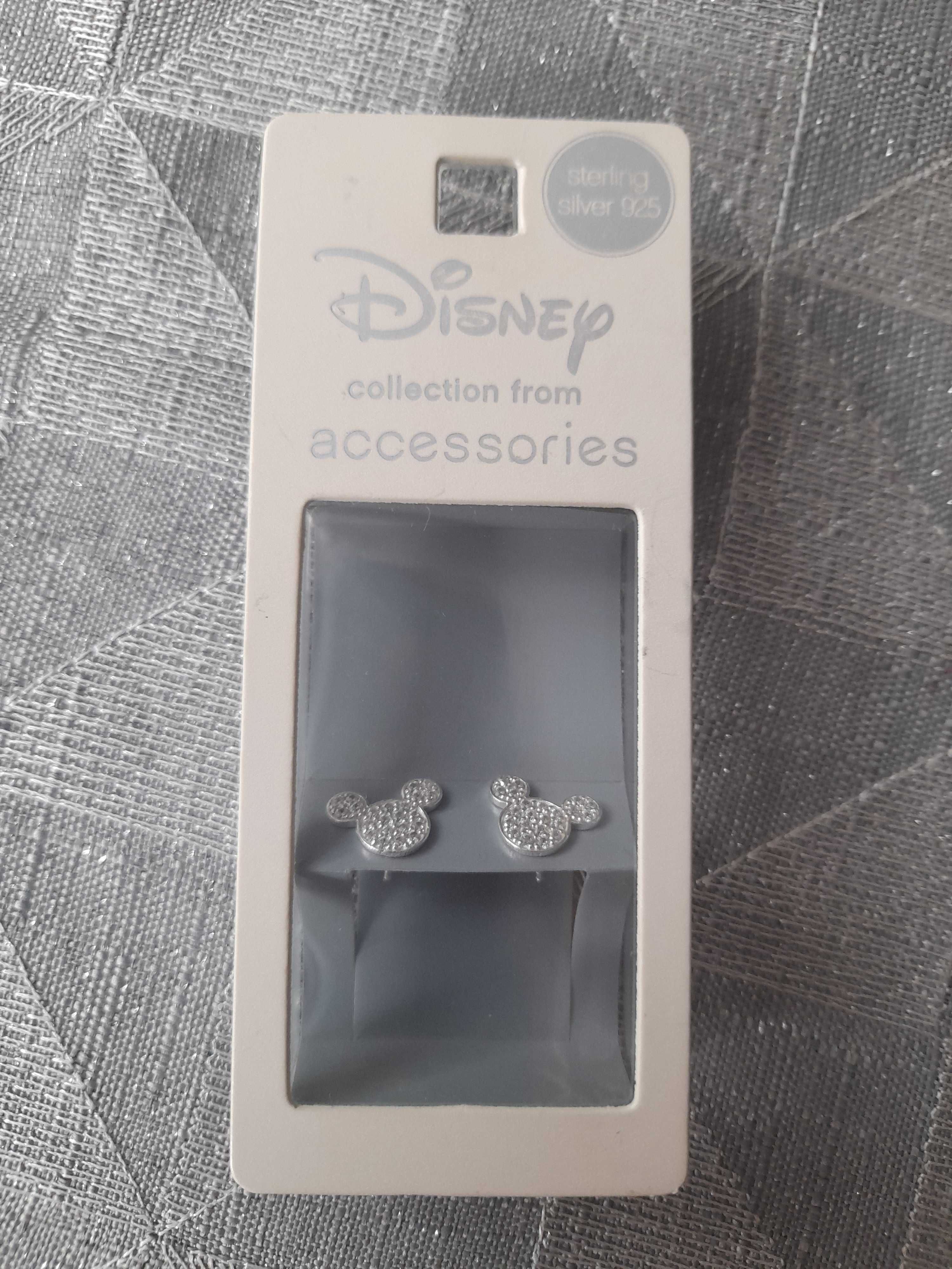 Nowe kolczyki srebrne 925 Disney Mickey