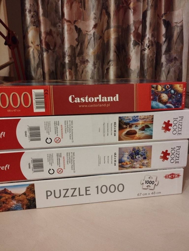 Пазли 1000 елементів Trefl, tactic, castorland puzzle