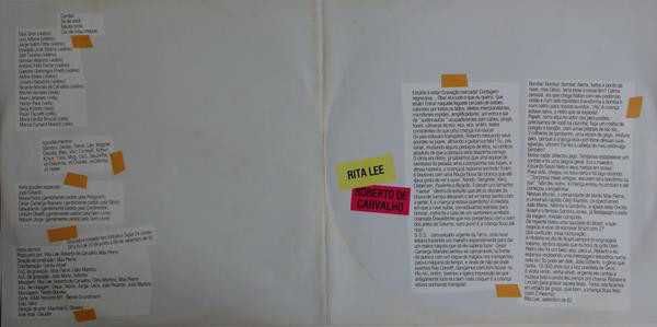 Colecionismo vinil MPB 1982 RARO: LP / Rita Lee - Roberto De Carvalho