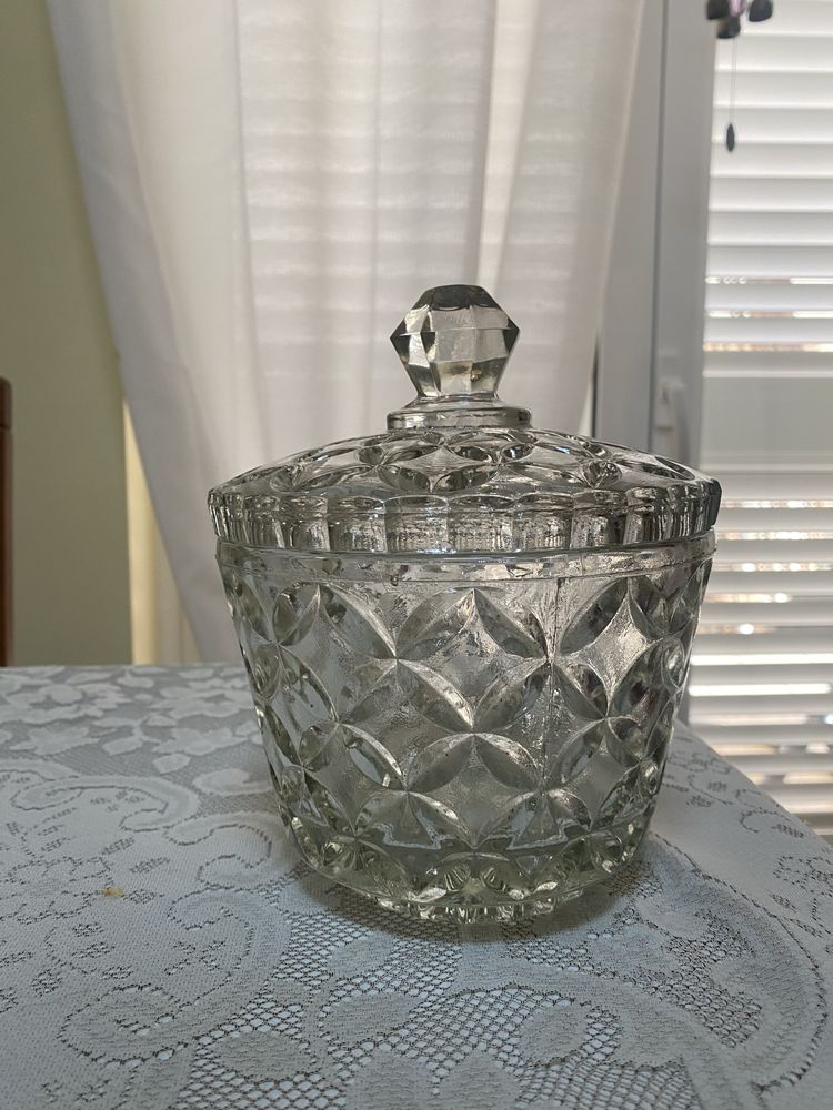 Taça de vidro bonboneira usada