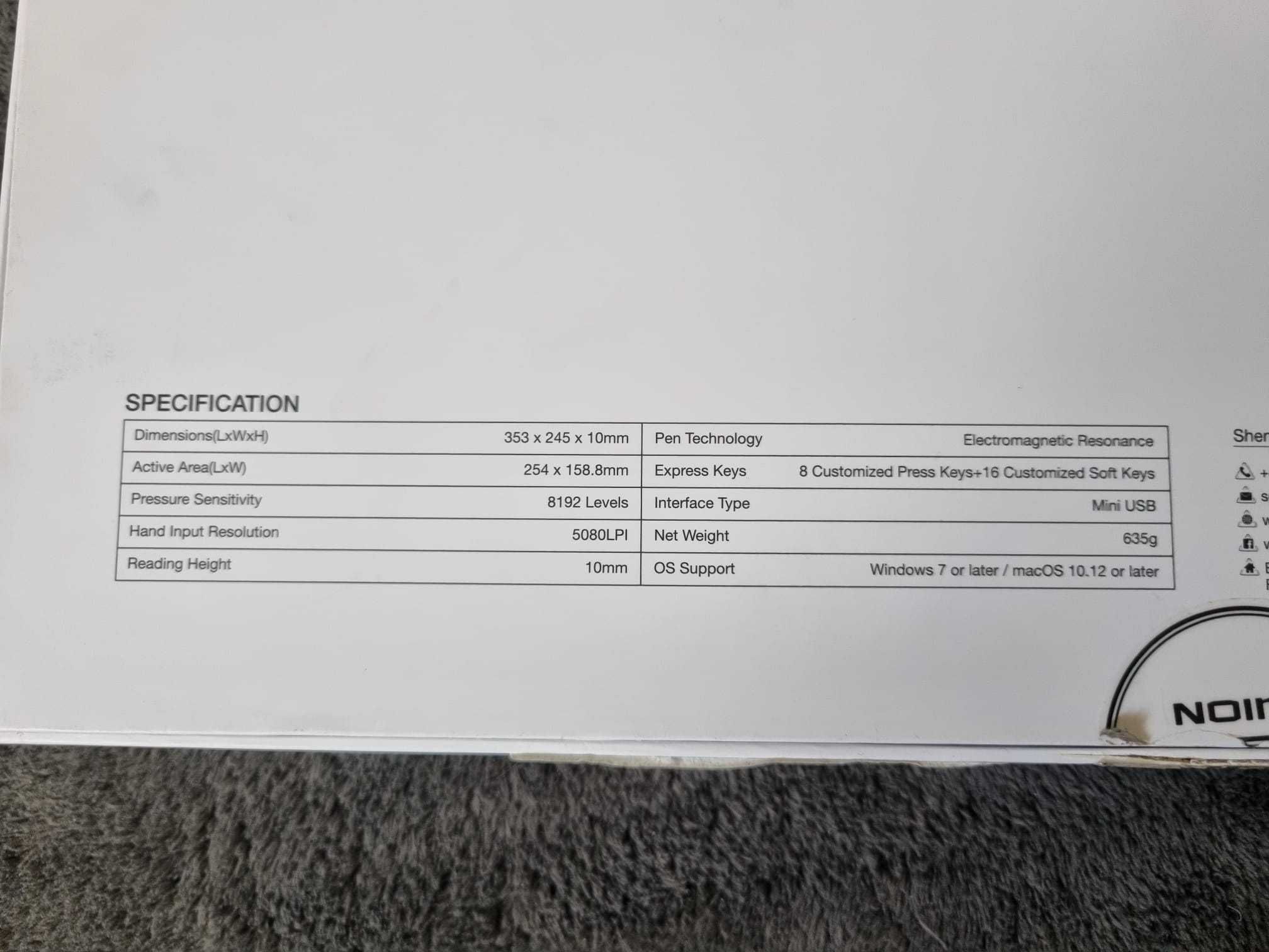 Tablet graficzny Huion 610 PRO v2 – jak nowy!