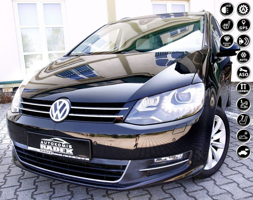 Volkswagen Sharan DSG/Panorama/Alcantara/Navi/Kamera/LED/7 Foteli/ Serwisowany/GWARANCJA