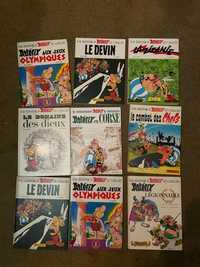 Banda desenhada Asterix em Frances 1987 9 livros Como novos