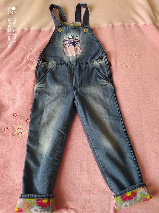 Теплий комбінезон, джинси, 4-5 років
