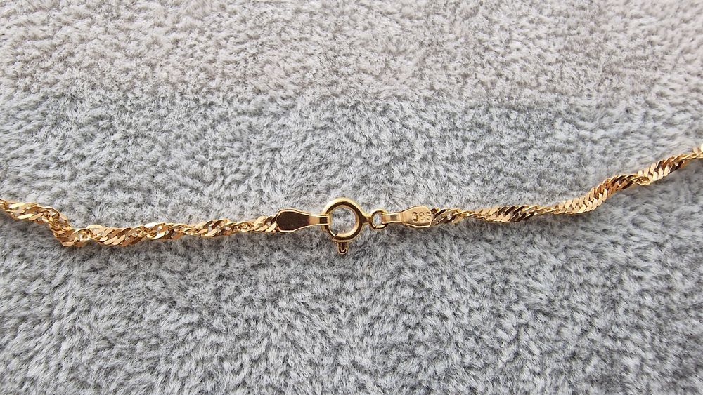 ZŁOTY łańcuszek 14K pr585 kręcony singapur 44cm Komis Madej Czeladź
