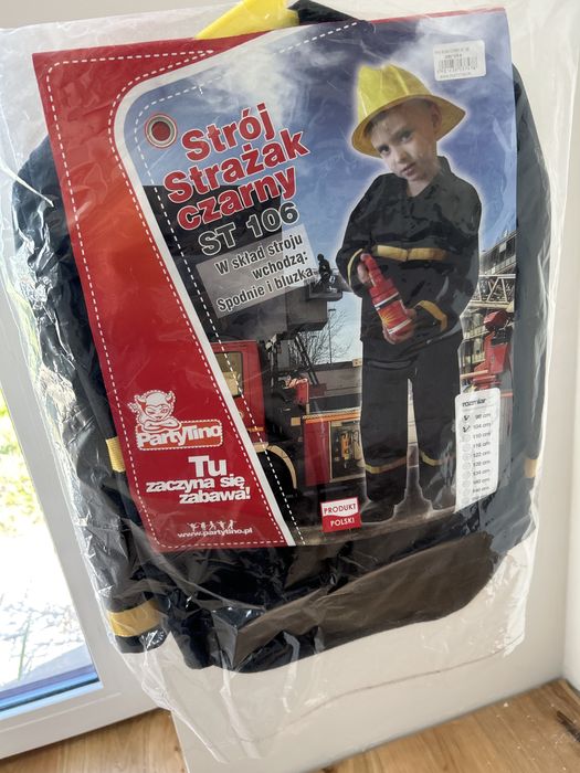 Strój strażaka spodnie i bluzka