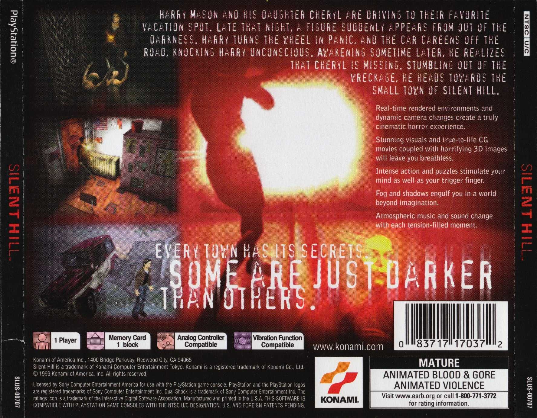 Silient Hill PSX NTSC U/C ANGIELSKA Stan kolekcjonerski