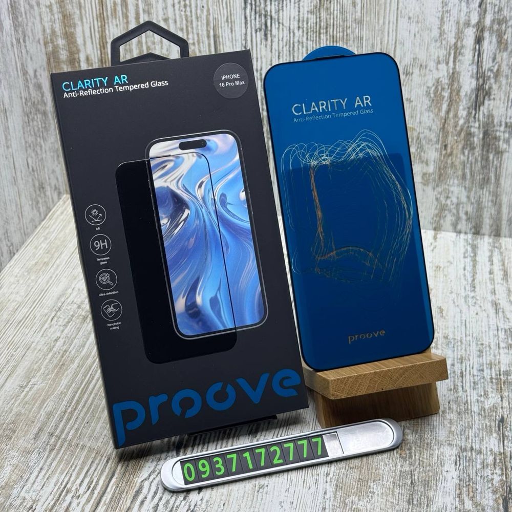 Антибликовое стекло Proove Clarity AR на iPhone 16 Pro Max/ 16 Pro/ 15