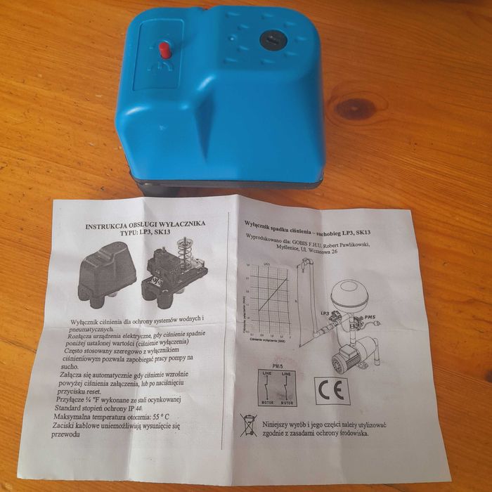 Wyłącznik ciśnieniowy LP3, suchobieg