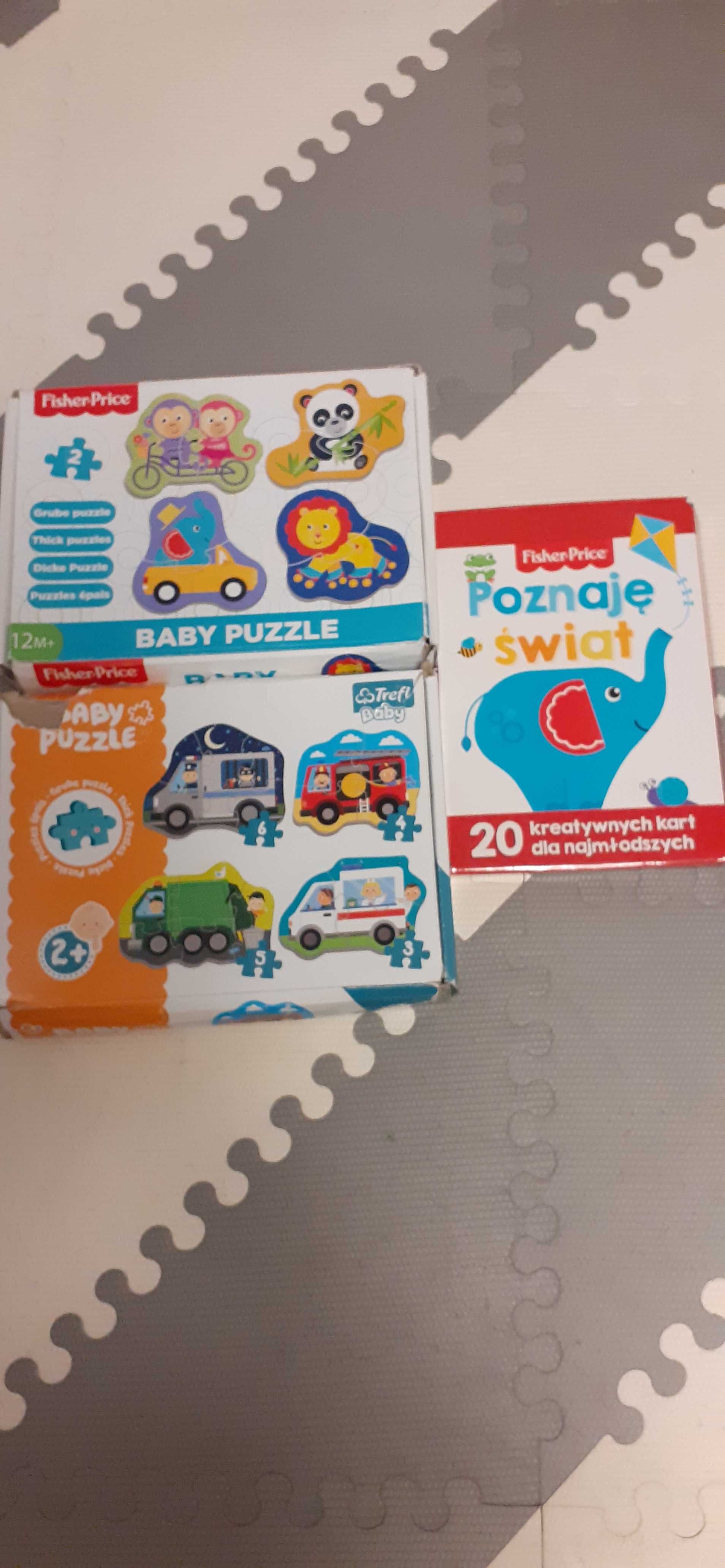 Zestaw puzzli i kart dla maluszka Fisher Price i Trefl