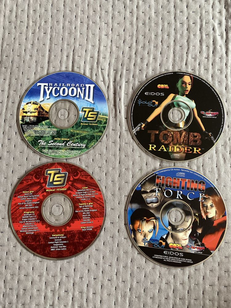 Gry PC Tycoon II railroad, Tomb raider, Fighting Force