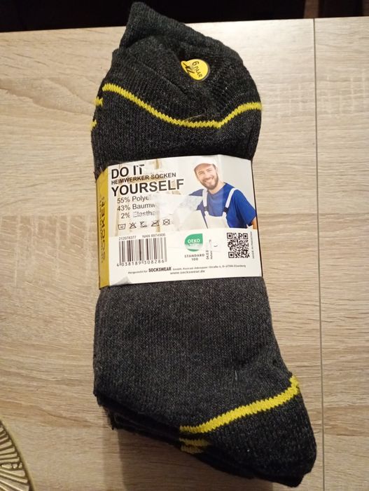 Grube robocze skarpety 39-42r szare 6 par