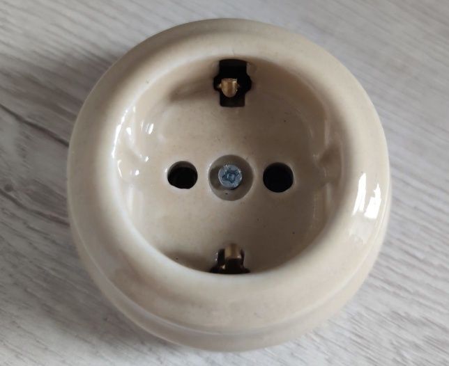 Наружная проводка, Керамические розетки, Лофт, ретро, винтаж