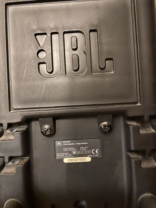 Kolumny JBL EON 1500 plus końówka mocy PULSC 500, okazja!!!