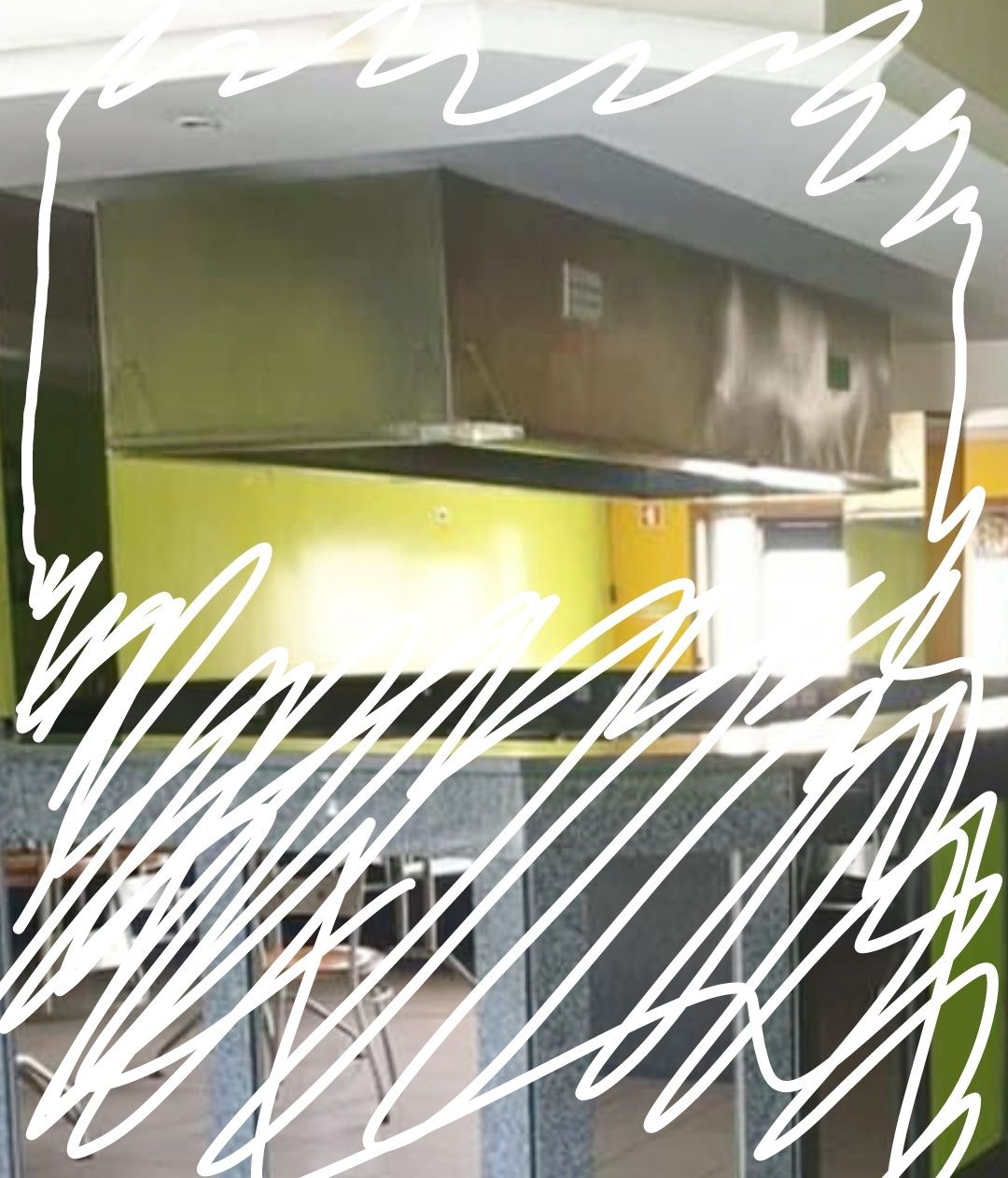 Exaustor industrial de centro, tipo ilha