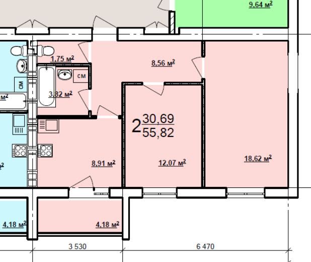 СРОЧНО! НОВИНКА! Продам 2 комнатную квартиру ЖК Ньютона S=55.8м2 VW