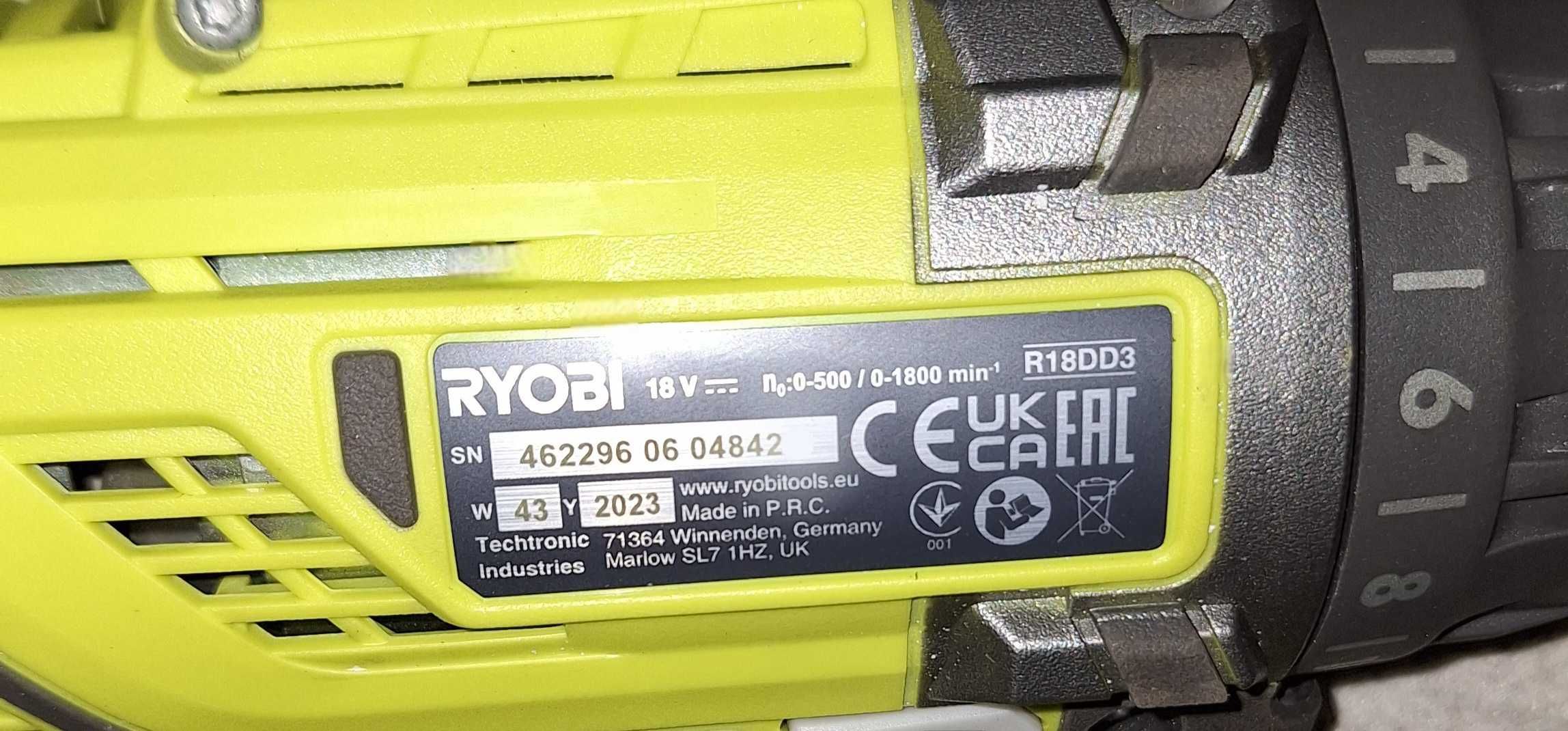 Wiertarko wkrętarka Akumulatorowa Ryobi R18DD3-0 50Nm One+ 18V
