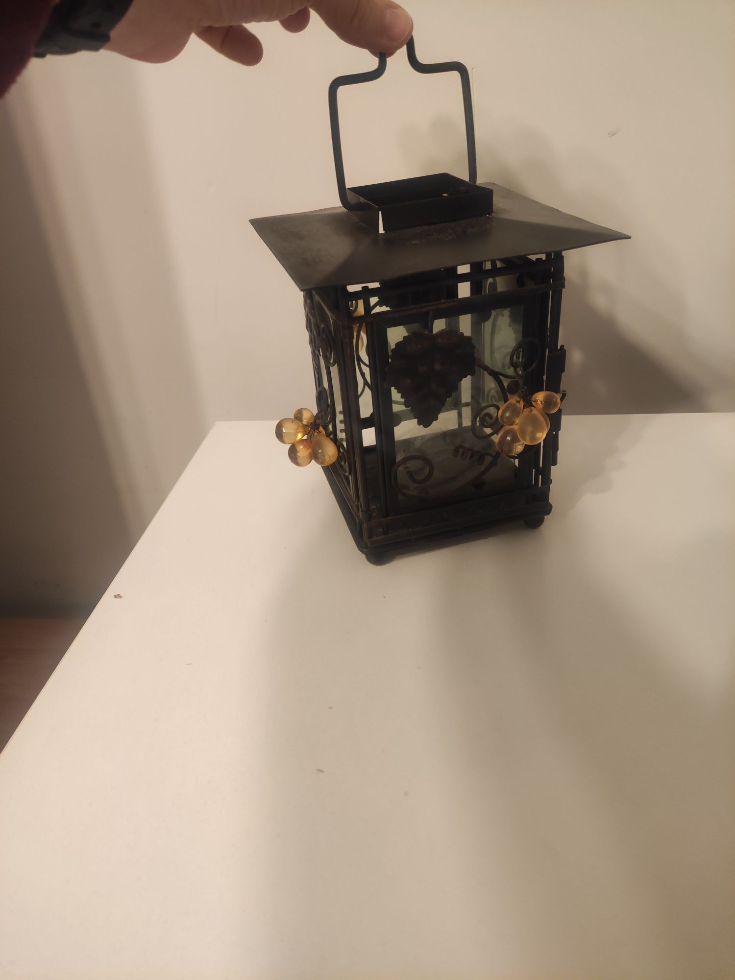 Lampion metalowy wys.20 cm