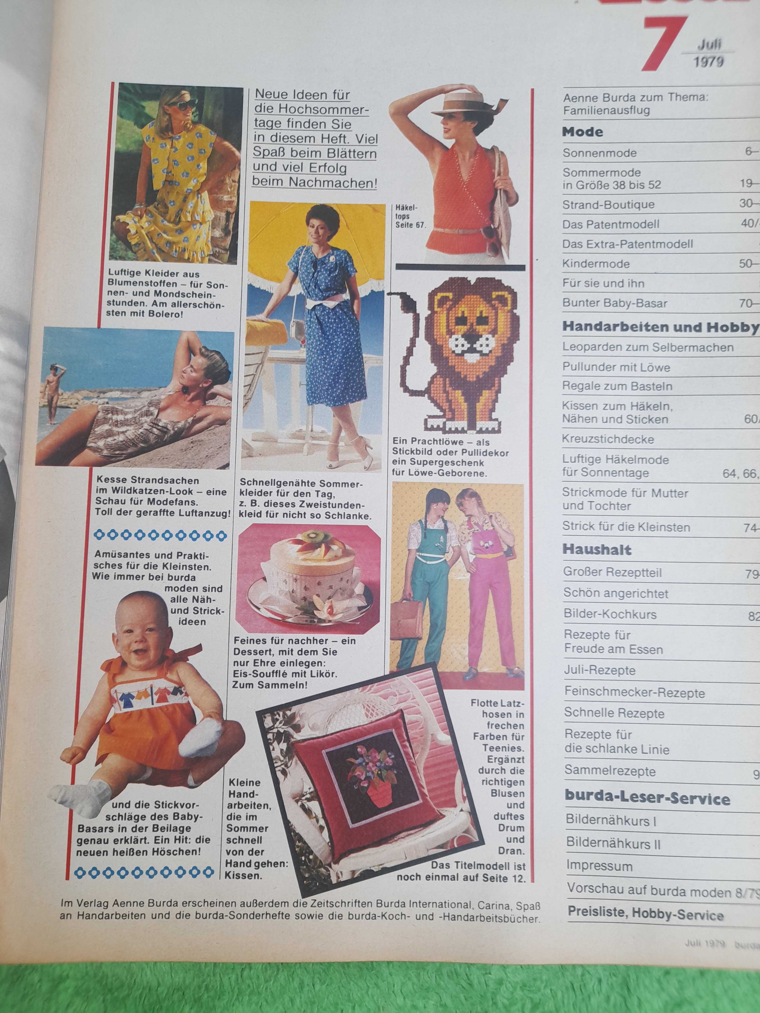 BURDA Moden + polskie instrukcje rok 1979