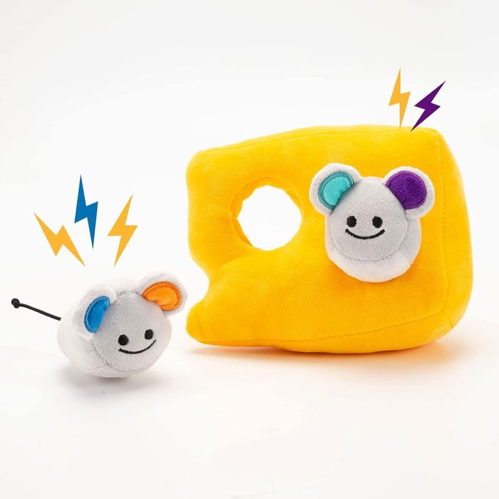 Interaktywna Zabawka dla Psa JOYELF Mysz i Ser 2w1 z Piszczałką