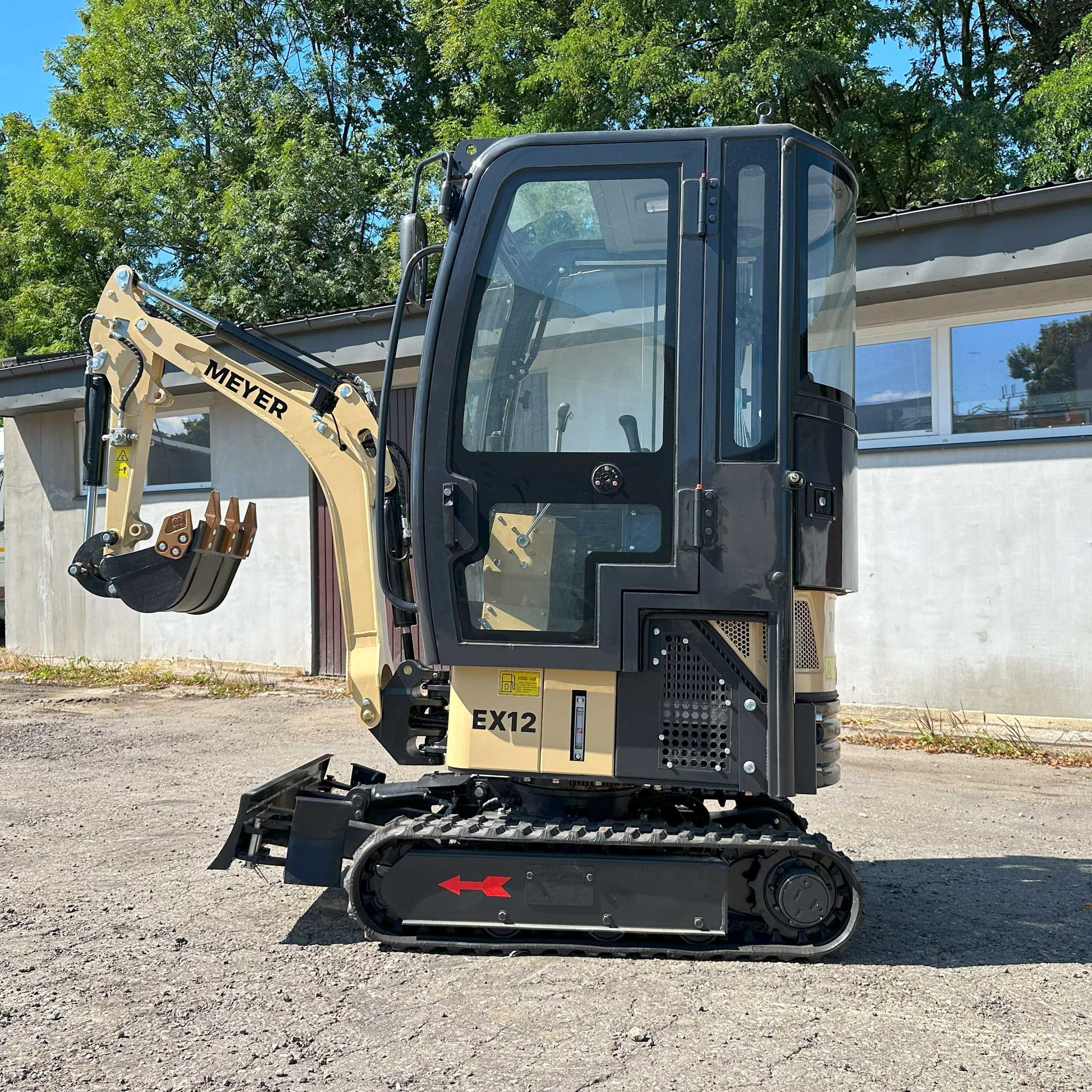 Minikoparka MEYER EX12 silnik YANMAR, zwolnice, rozsuwane gąsienice