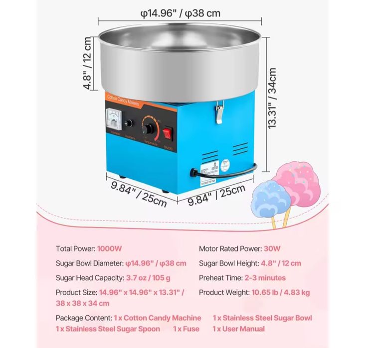 Máquina de algodão doce (nova)