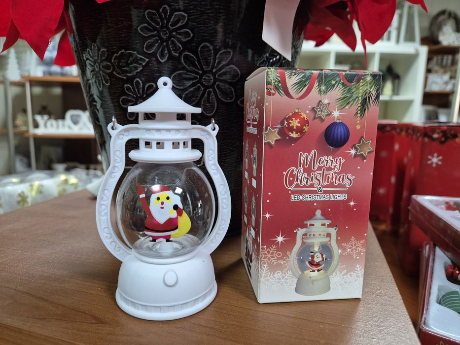 Lampion na roraty mini lampion z mikołajem